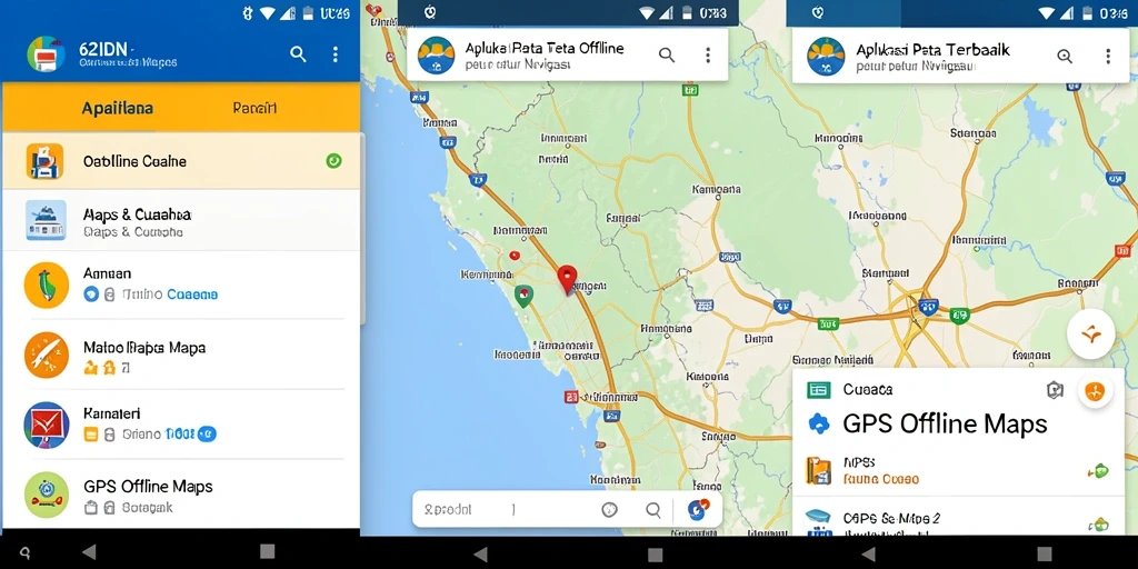 Antarmuka aplikasi GPS 62IDN yang mudah digunakan.