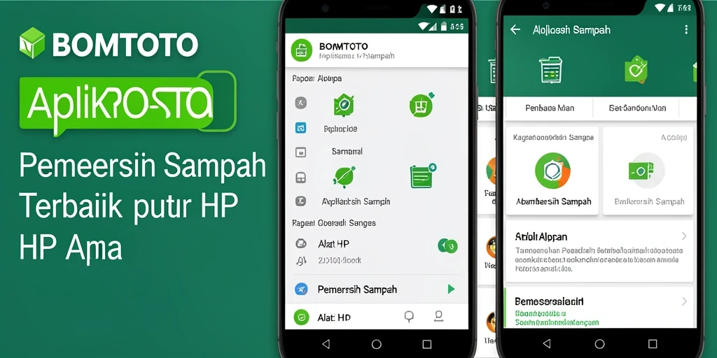 Tampilan antarmuka pembersihan sampah BOMTOTO yang intuitif.