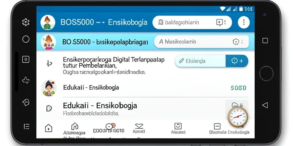 Tampilan antarmuka BOS5000 yang informatif dan mudah dinavigasi.