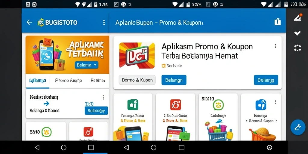 Antarmuka aplikasi BUGISTOTO yang user-friendly untuk promo dan kupon.