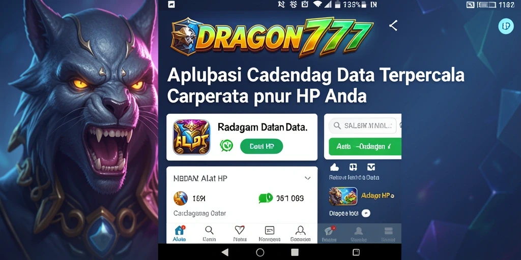 Tampilan antarmuka aplikasi DRAGON777 untuk cadangan data yang efektif.