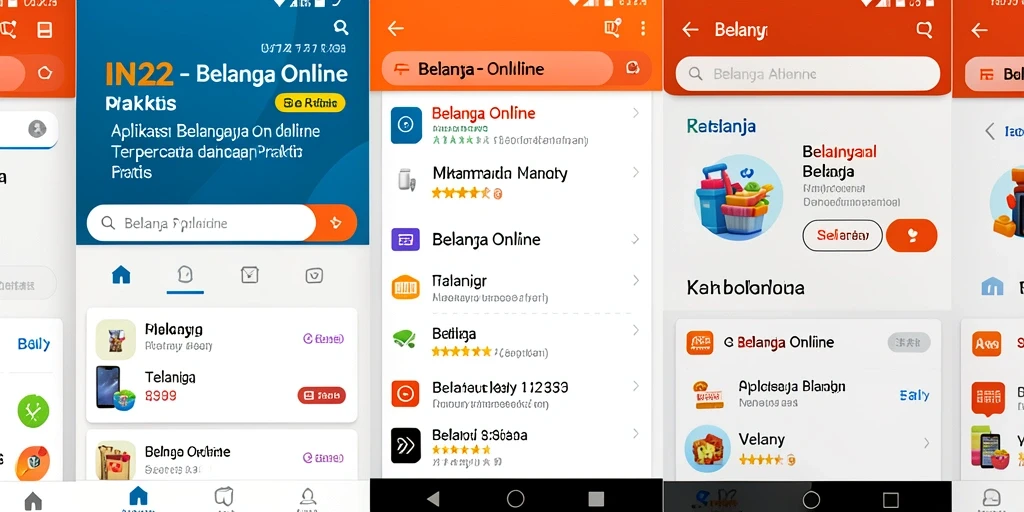 Antarmuka IN22 yang intuitif dan menarik untuk Belanja Online.