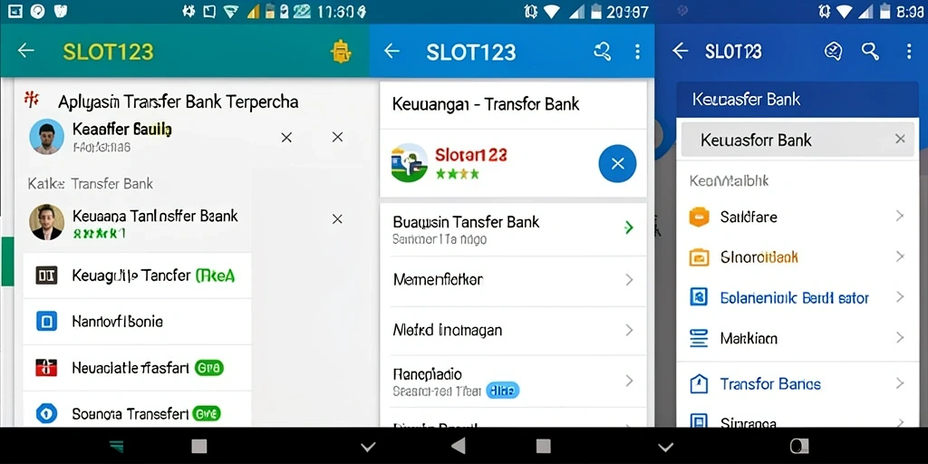 Antarmuka SLOT123 yang intuitif dan mudah digunakan untuk transfer bank.