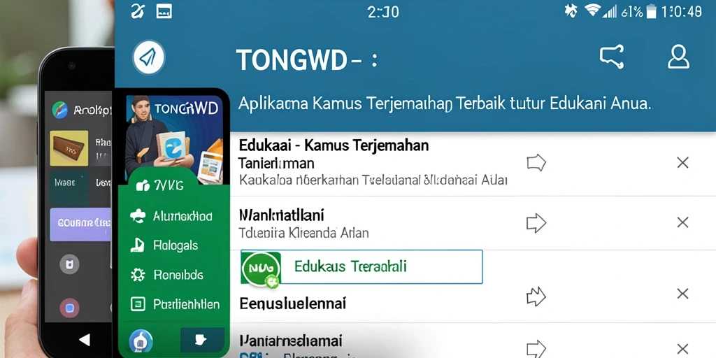 Tampilan antarmuka TONGWD yang intuitif dan mudah digunakan.